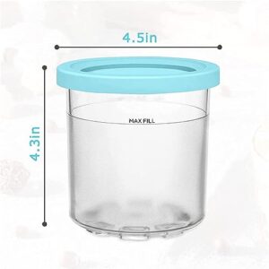 Creami Pints, for Ninja Ice Cream Maker Pints,16 OZ Creami Pints Airtight And Leaf-Proof for NC301 NC300 NC299AM Series Ice Cream Maker