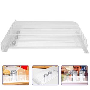 Pusher Tray Rack 3Pcs Drink Organizer for Fridge Automatic Beverage Pusher Glide Self-Pushing Soda Rack Can Organizer for Refrigerator Automatic Vending Machine