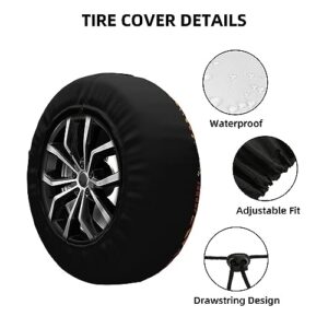 African Mud Cloth Tribal Spare Tire Cover 16 Inch Waterproof Dust-Proof Wheel Tire Cover Wheel Protector Fit for Trailer, Rv, SUV and Many Vehicle