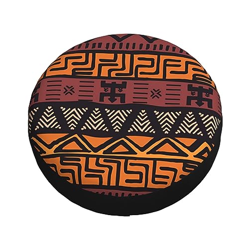 African Mud Cloth Tribal Spare Tire Cover 16 Inch Waterproof Dust-Proof Wheel Tire Cover Wheel Protector Fit for Trailer, Rv, SUV and Many Vehicle