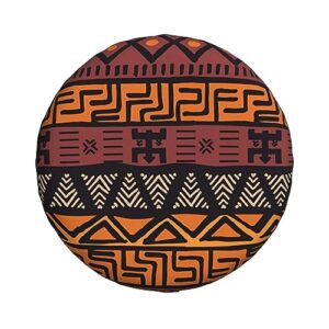 African Mud Cloth Tribal Spare Tire Cover 16 Inch Waterproof Dust-Proof Wheel Tire Cover Wheel Protector Fit for Trailer, Rv, SUV and Many Vehicle