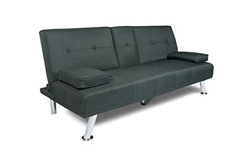 ERYE Modern Convertible Futon Sleeper Sofa with Pull Out Couch Bed, Functional Tufted Loveseat & Daybed for Home Office Apartment Studio Small Space Living Room