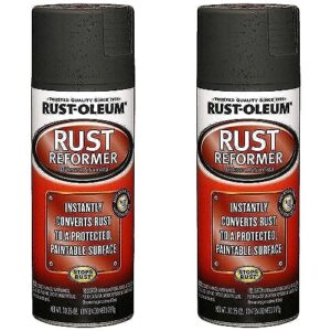 rust-oleum 248658 rust reformer spray, 10.25 oz, black (pack of 2)