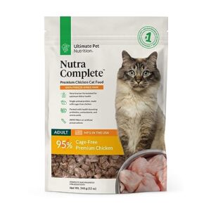 ultimate pet nutrition nutra complete premium chicken cat food - freeze dried chicken cat food - feline freeze dried food (12 oz)