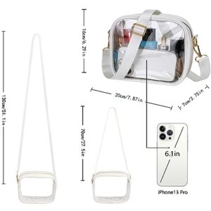 Zyig clear bag stadium approved clear purse Stadium Approved Crossbody Women Small Handbags Transparent for Concert Activityclear bag clear purse