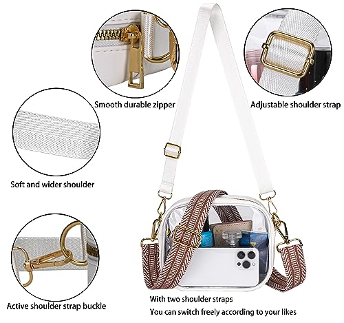 Zyig clear bag stadium approved clear purse Stadium Approved Crossbody Women Small Handbags Transparent for Concert Activityclear bag clear purse