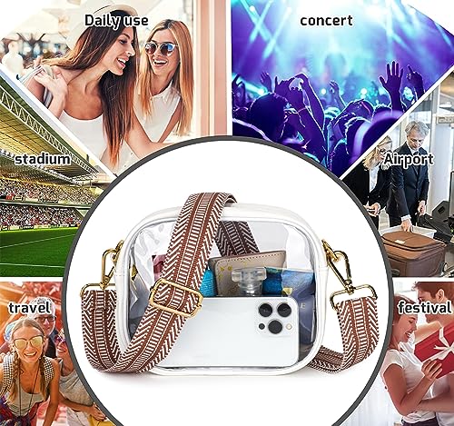 Zyig clear bag stadium approved clear purse Stadium Approved Crossbody Women Small Handbags Transparent for Concert Activityclear bag clear purse