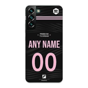 Football Phone Case Miami USA Away Customize Your Name and Number Silicone Transparent - Compatible iPhone and Samsung (Samsung Galaxy A04)