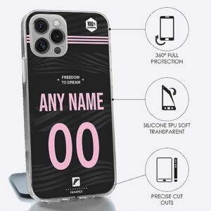 Football Phone Case Miami USA Away Customize Your Name and Number Silicone Transparent - Compatible iPhone and Samsung (Samsung Galaxy A04)