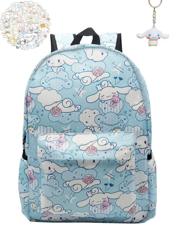 Back-packs for boys girl school-bag book-bags casual daypack laptop travel cute back-pack(School-bag + pendant + sticker)