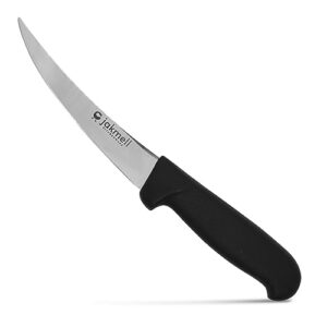 jakmell - 6 inch curved boning knife with ergonomic handle, filet knife for fish and meat, butcher knife for fileting and boning, boning knife for home kitchens and restaurants