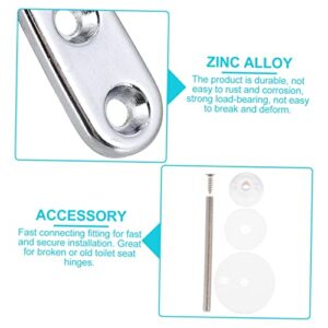 OSALADI Braces Kit 1 Set Toilet Lid Hinge s Toilet Cover Seat Toilet Seats s Toilet Repair Kit Toilet Cover Hinges Toilet Fasteners Toilet Seat Hinge Fitting Water Tank Silver