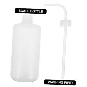 SOLUSTRE 1pc plastic scrubber squirt bottle for hair flower watering can water spray bottle for hair scale wash bottle Bend Mouth Wash Bottle plant Water Squirt bottle refillable bottle