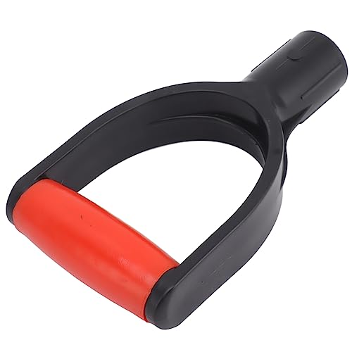 DShaped Shovel Handle, Ergonomic Reusable 32mm Inner Diameter Multifunctional Shovel Handle Replacement Handle for Snow Shovel (Red Black)