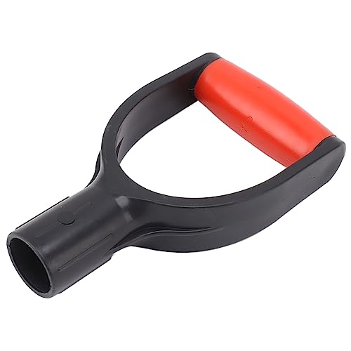 DShaped Shovel Handle, Ergonomic Reusable 32mm Inner Diameter Multifunctional Shovel Handle Replacement Handle for Snow Shovel (Red Black)