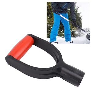 DShaped Shovel Handle, Ergonomic Reusable 32mm Inner Diameter Multifunctional Shovel Handle Replacement Handle for Snow Shovel (Red Black)