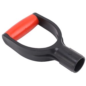 DShaped Shovel Handle, Ergonomic Reusable 32mm Inner Diameter Multifunctional Shovel Handle Replacement Handle for Snow Shovel (Red Black)