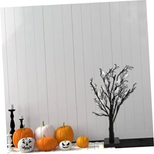 OSALADI 1pc Halloween Ghost Lights LED Decor Home Decoration Black Table Lamp Spooky Tree Glittered Creepy Table Lamp Birch Tree Battery Operated Stimulative Halloween Lights Night Light