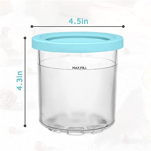 VRINO Creami Containers, for Ninja Creami Pint,16 OZ Ice Cream Pint Airtight and Leaf-Proof Compatible NC301 NC300 NC299AMZ Series Ice Cream Maker