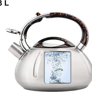 Stovetop Tea Kettle Whistling Teapot Tea Kettle 3L Stainless Steel Whistling Tea Kettle Teapot Make Tea Boil Water Blew Coffee for Induction Cooker Gas Stove Stove Top Kettle Tea Pot teapot