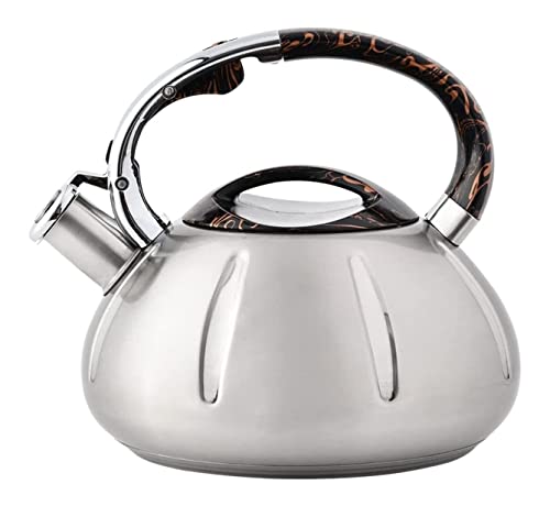 Stovetop Tea Kettle Whistling Teapot Tea Kettle 3L Stainless Steel Whistling Tea Kettle Teapot Make Tea Boil Water Blew Coffee for Induction Cooker Gas Stove Stove Top Kettle Tea Pot teapot