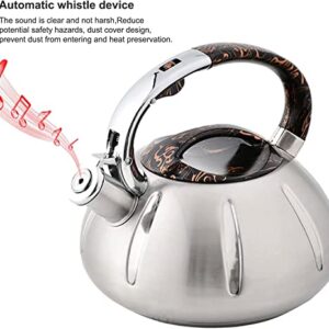 Stovetop Tea Kettle Whistling Teapot Tea Kettle 3L Stainless Steel Whistling Tea Kettle Teapot Make Tea Boil Water Blew Coffee for Induction Cooker Gas Stove Stove Top Kettle Tea Pot teapot