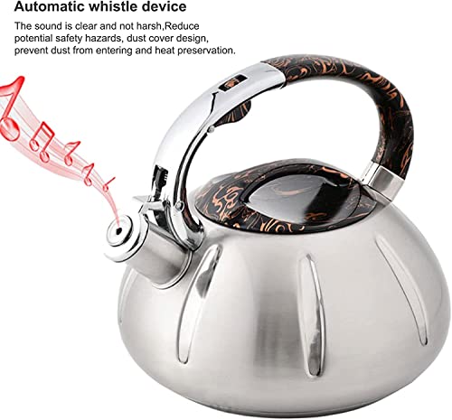 Stovetop Tea Kettle Whistling Teapot Tea Kettle 3L Stainless Steel Whistling Tea Kettle Teapot Make Tea Boil Water Blew Coffee for Induction Cooker Gas Stove Stove Top Kettle Tea Pot teapot