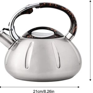 Stovetop Tea Kettle Whistling Teapot Tea Kettle 3L Stainless Steel Whistling Tea Kettle Teapot Make Tea Boil Water Blew Coffee for Induction Cooker Gas Stove Stove Top Kettle Tea Pot teapot