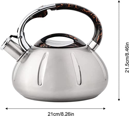 Stovetop Tea Kettle Whistling Teapot Tea Kettle 3L Stainless Steel Whistling Tea Kettle Teapot Make Tea Boil Water Blew Coffee for Induction Cooker Gas Stove Stove Top Kettle Tea Pot teapot