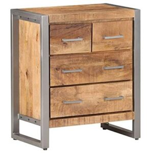 ypwrenh bedside cabinet entry table sideboard 23.6 "x13.8 x27.6 rough mango wood suitable for foyer or living room