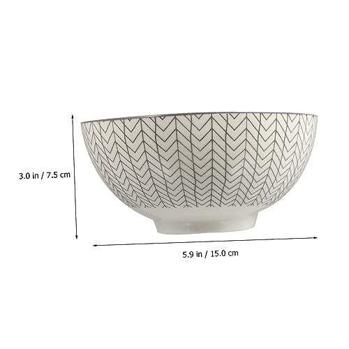 EXQUIMEUBLE 1Pc ceramic rice bowl porcelain rice bowl Soy Dipping Sauce Dishes japanese ramen bowls oatmeal bowls udon noodle bowl melamine ramen bowl Hand-Pulled Noodle ceramics big bowl