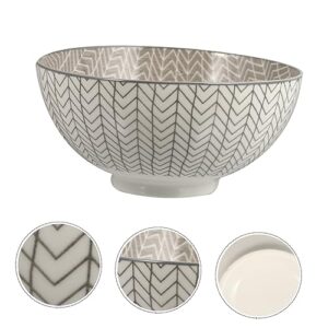 EXQUIMEUBLE 1Pc ceramic rice bowl porcelain rice bowl Soy Dipping Sauce Dishes japanese ramen bowls oatmeal bowls udon noodle bowl melamine ramen bowl Hand-Pulled Noodle ceramics big bowl