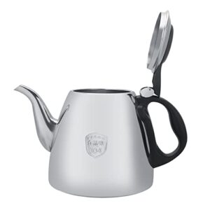 tea kettle stovetop, 1.2l 1.5l stainless steel stove top teapot tea coffee pot kettle heat resistant handle (1.2l)