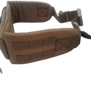 A.L.I.C.E Kidney Belt and Alice Kidney pad with Strap belt/tactical belt/Hip Belt/Kidney belt for framed rucksack LC-2/ALICE Pack oCayiote Brown