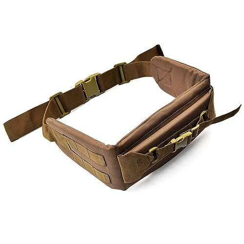 A.L.I.C.E Kidney Belt and Alice Kidney pad with Strap belt/tactical belt/Hip Belt/Kidney belt for framed rucksack LC-2/ALICE Pack oCayiote Brown