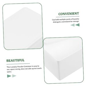 NOLITOY Box Sheet laundry storage box containers for organizing Laundry Room Bucket Laundry Holder laundry powder bin plastic drawers iron washing powder bucket white