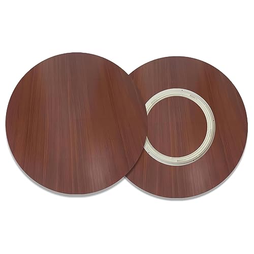 Lazy Susan Tabletop Wooden Turntable, 360 Degree Smooth Rotation Round Rotating Serving Plate, Rotating Serving Tray For Dining Table, Diameter Ø 20 24 28 32 36 39 Inch