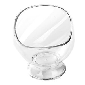 DECHOUS Diagonal Salad Bowl clear plastic containers wedding accessories bulk pasta glass dessert cups glass mixing bowls soup bowls pp Household Dessert Bowl Dessert Accessory Trifle Bowl