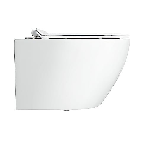 Casta Diva In-Wall Toilet Combo Set Incl. Wall Hung Toilet Bowl and Seat, Toilet Tank and Carrier System, For 2x4 / 2x6 Studs