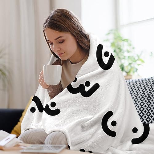 Lightweight Flannel Blanket for Men Boys, Compatible with Funny Boobs Breast White, Small Large Warmer Fall Throw Blanket, Cute Fleece Blanket for Couch Bed Sofa Chair, Queen King Size Blankets