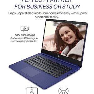 HP 2023 Newest 14" Thin and Light Laptop for Student and Business, Intel Celeron N4120, 16GB RAM, 320GB Storage (64GB eMMC+256GB Micro SD), 12H Long Battery, Win 11 Home S, Bundle with JAWFOAL