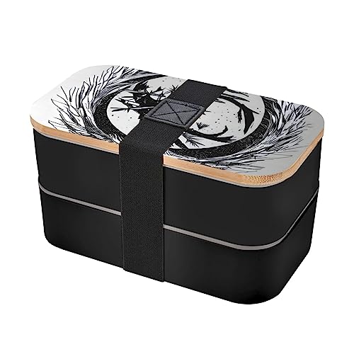 The Abstractionist Tree Adult Lunch Box, Bento Box, With Cutlery Set Of 3, 2 Compartments, Rectangular, Lunch Box For Adults