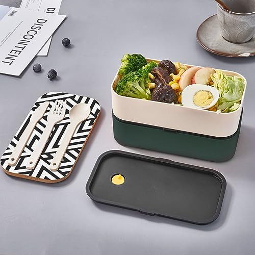 Printidea Adult Lunch Box, Bento Box, With Cutlery Set Of 3, 2 Compartments, Rectangular, Lunch Box For Adults