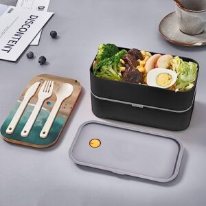 Aerial View Of The Beach Adult Lunch Box, Bento Box, With Cutlery Set Of 3, 2 Compartments, Rectangular, Lunch Box For Adults