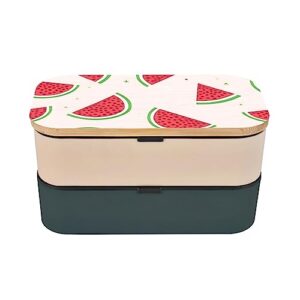 Pink Watermelon Adult Lunch Box, Bento Box, With Cutlery Set Of 3, 2 Compartments, Rectangular, Lunch Box For Adults