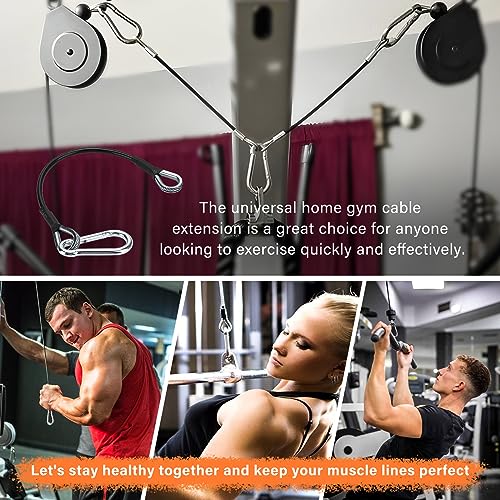 ArrogantF 10" Gym Cable Extension Compatible with Bowflex Home Gym Accessories,for LAT/Tricep Pull Down and Leg Extensions Machine