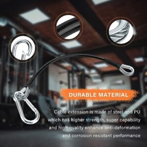 ArrogantF 10" Gym Cable Extension Compatible with Bowflex Home Gym Accessories,for LAT/Tricep Pull Down and Leg Extensions Machine