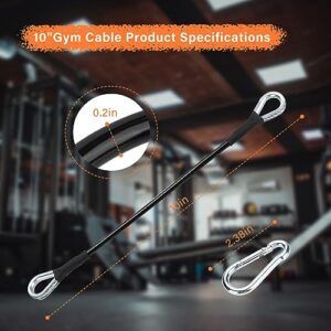 ArrogantF 10" Gym Cable Extension Compatible with Bowflex Home Gym Accessories,for LAT/Tricep Pull Down and Leg Extensions Machine