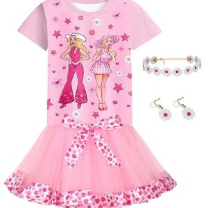 QUJQOM Costume Outfit Girls Kids Birthday Princess Tutu Dress with Necklace Earring QM032XL