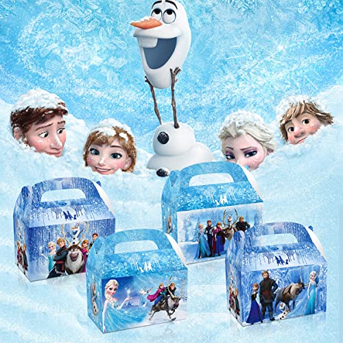 OU RUI 12Pcs Frozen Theme Party Supplies Frozen Party Candy Box Gift Bags Kids Party Decoration